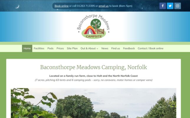 Baconsthorpe Meadows Camping, Norfolk